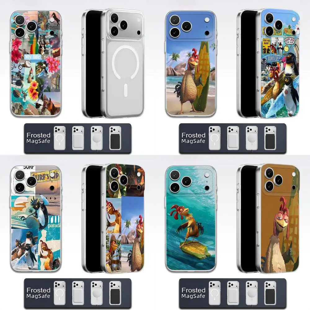 

Chicken J-Joe Surf Phone Case For iPhone 17,16,15,14,13,12,11,Pro,Max,Plus,E,Air,Mini Magsafe Transparent