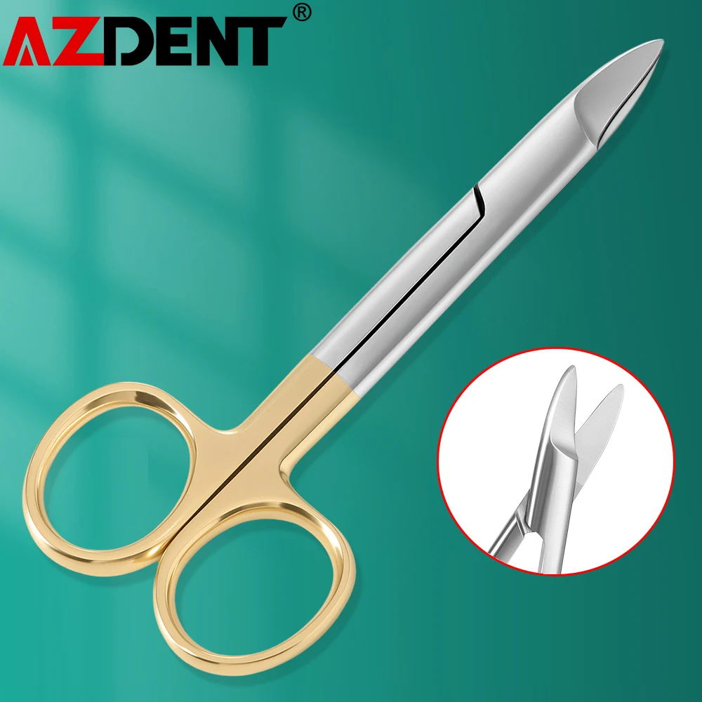 

1 шт., ножницы для стоматологических коронок Azdent, нержавеющая сталь, прямой/изогнутый наконечник, 11 см, плоскогубцы для автоклава, стоматологические инструменты, лабораторный инструмент