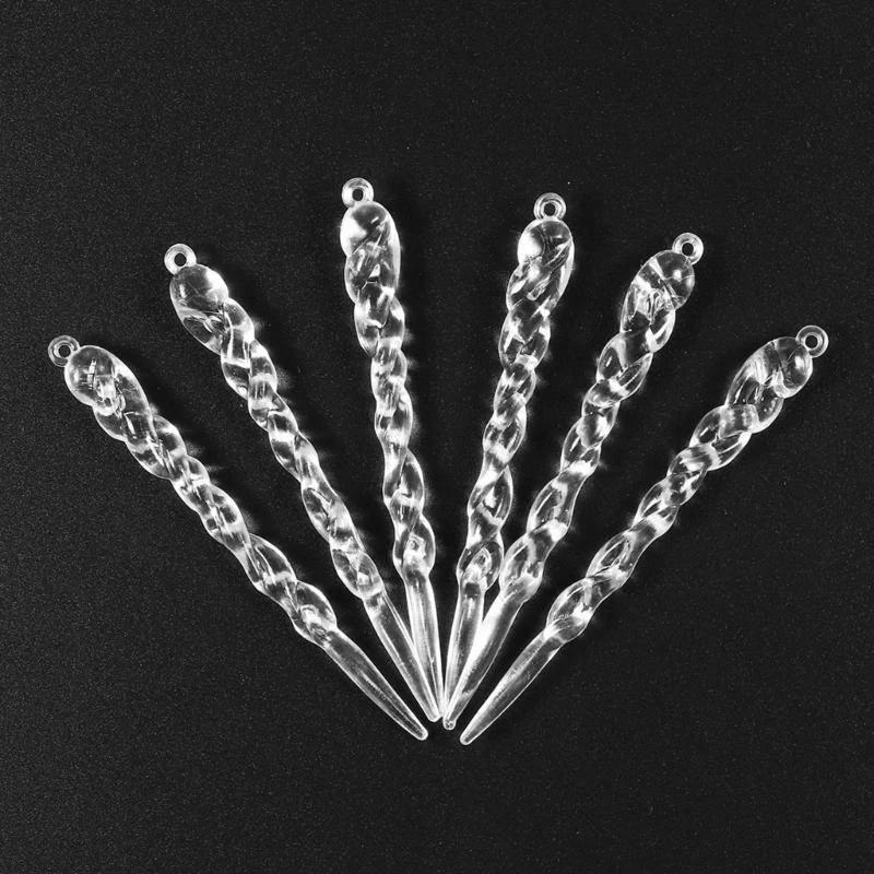

Elegant Christmas Ornament Supplies Holiday Party Supplies Acrylic Crystal Snowflake and Icicle Tree Decorations