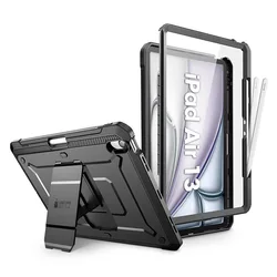 Juste de protection robuste de qualité militaire avec protecteur d'écran intégré, étui complet pour iPad Air, 13 pouces, M2, 2024, SUPCASE, UB Pro