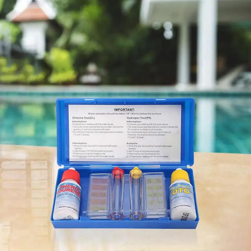 Chlorine PH Test Kit Pool Spa Test Kit For Hot Tub Swimming Pool Spa PH Chlorine Tester Water Quality Testing Kit Swimming Pool
