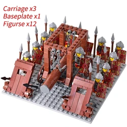 Medieval Knights Siege Engines mini Action Figures Building Blocks Roman Chariot Soldier Bricks Toys for Children XMAS Gifts