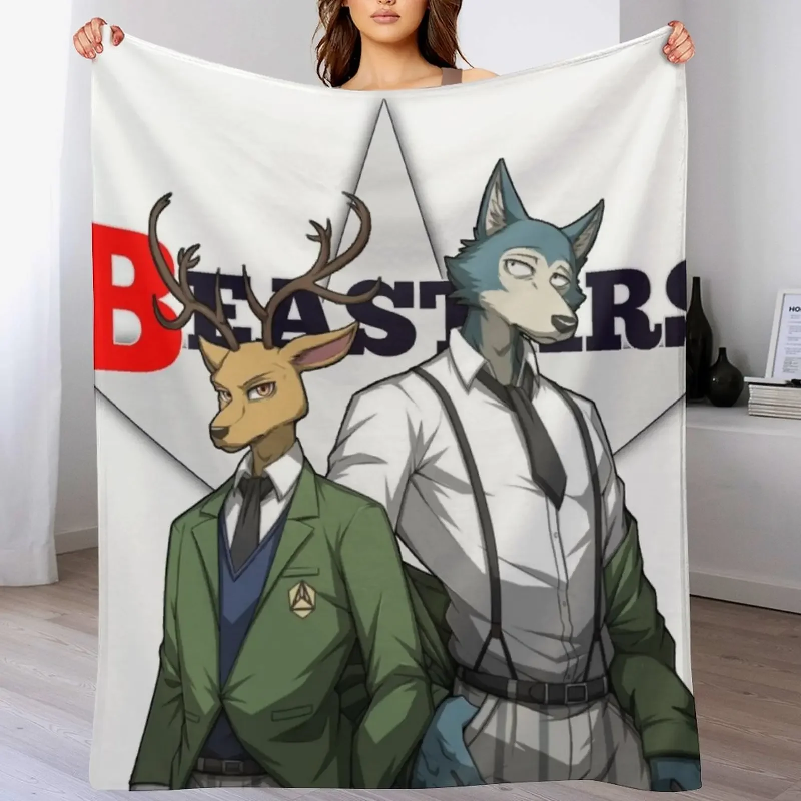 Louis & haru beastars Throw Blanket Moving cosplay anime Blankets