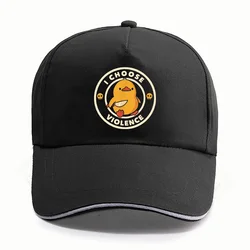 I Choose Violence Cap Funny Duck Humor Slogan Baseball Caps For Men Women Casual Unisex Hats