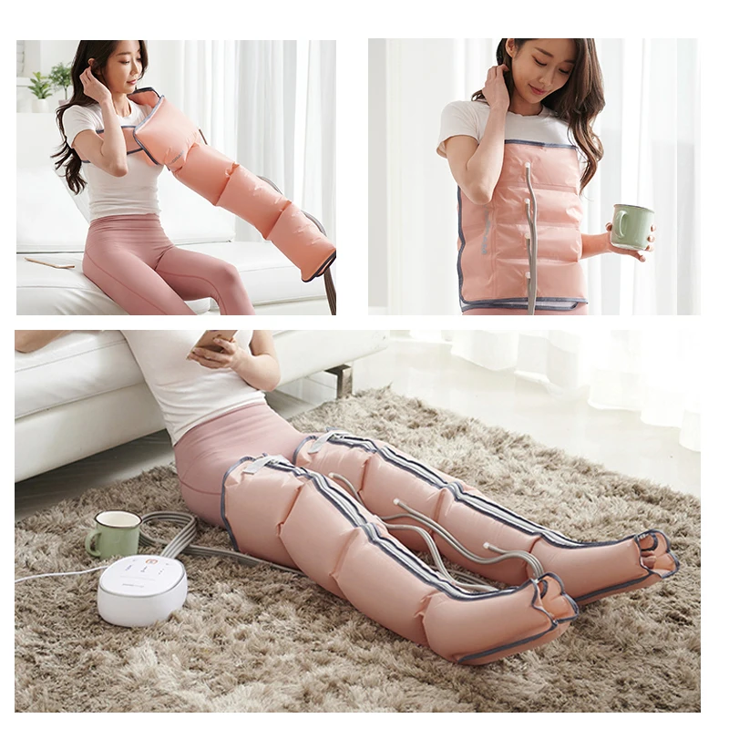 4 Chamber Air Compression Device  Massage Boots Air Compressor Massager for Blood Circulation in Legs