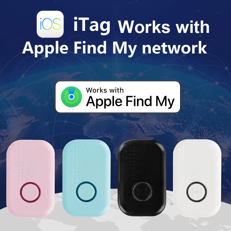Bluetooth Anti-lost Smart Tag Mini GPS Tracker Locator for Key Wallet Suitcase Bag Luggage Pet Finder Works with Apple Find My