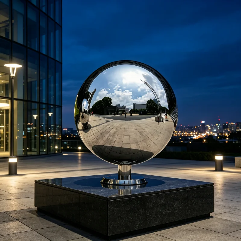 600mm 60cm Diameter 1.5mm Thick 304 Stainless Steel Mirror Polished Hollow Sphere Courtyard lobby garden lawn decorative balls
