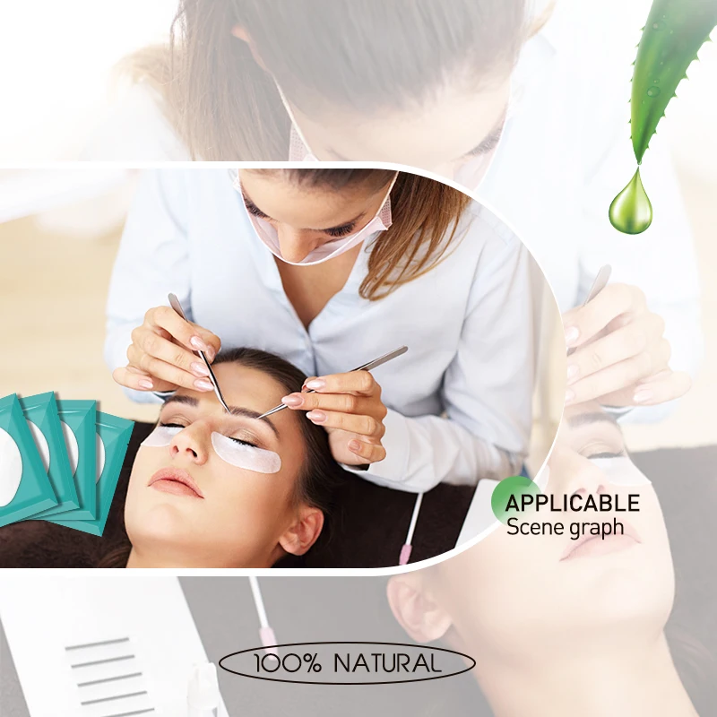 SAKURUHANA 20 PCS Eyelash Extension Gel Patches Under Eye Pads for Lash Grafting False Lashes Protection Makeup Tools