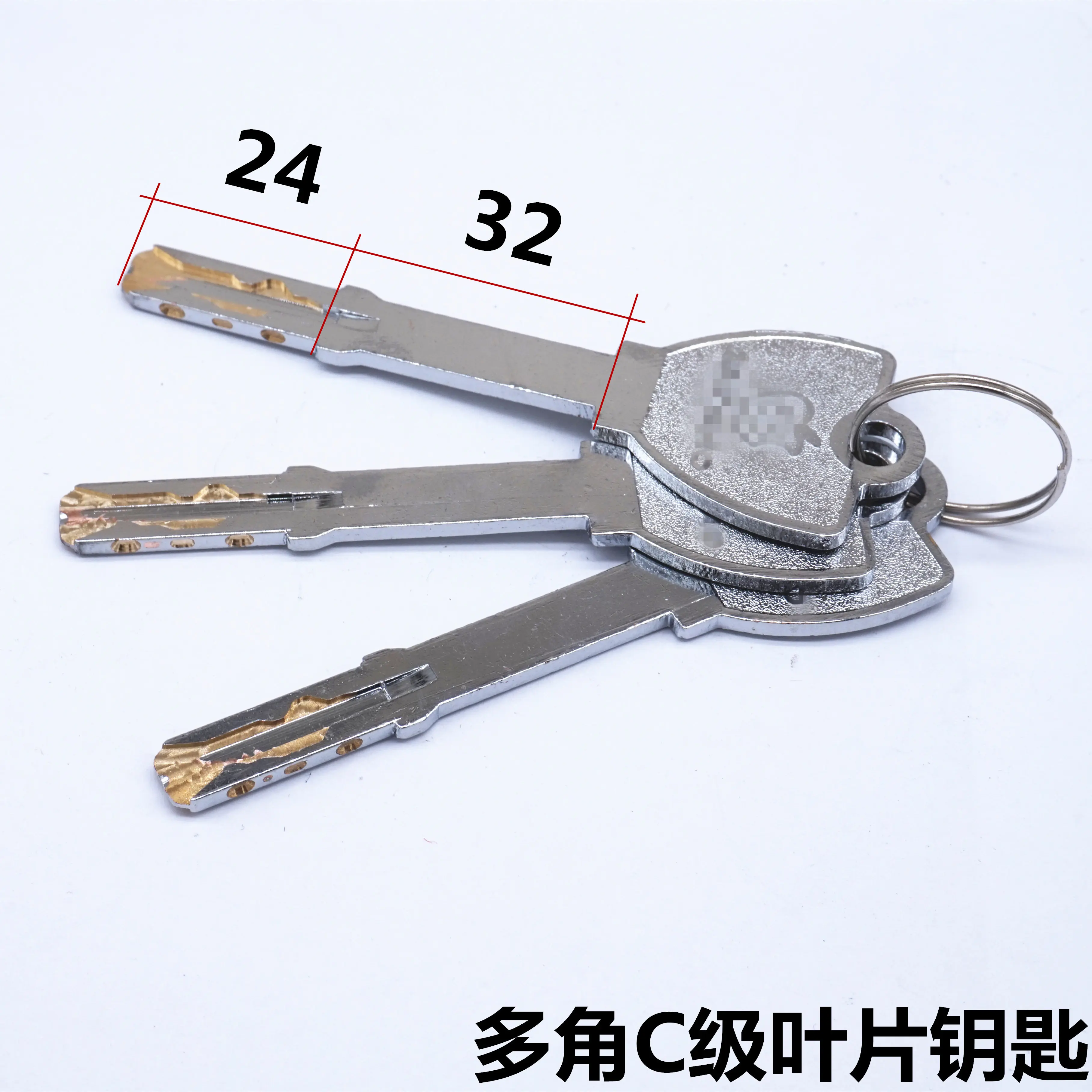 Custom Door Lock Hotel Fingerprint Lock Cylinder 40-100mm Blade C Level 3 Iron Key Iron Box Lock Core