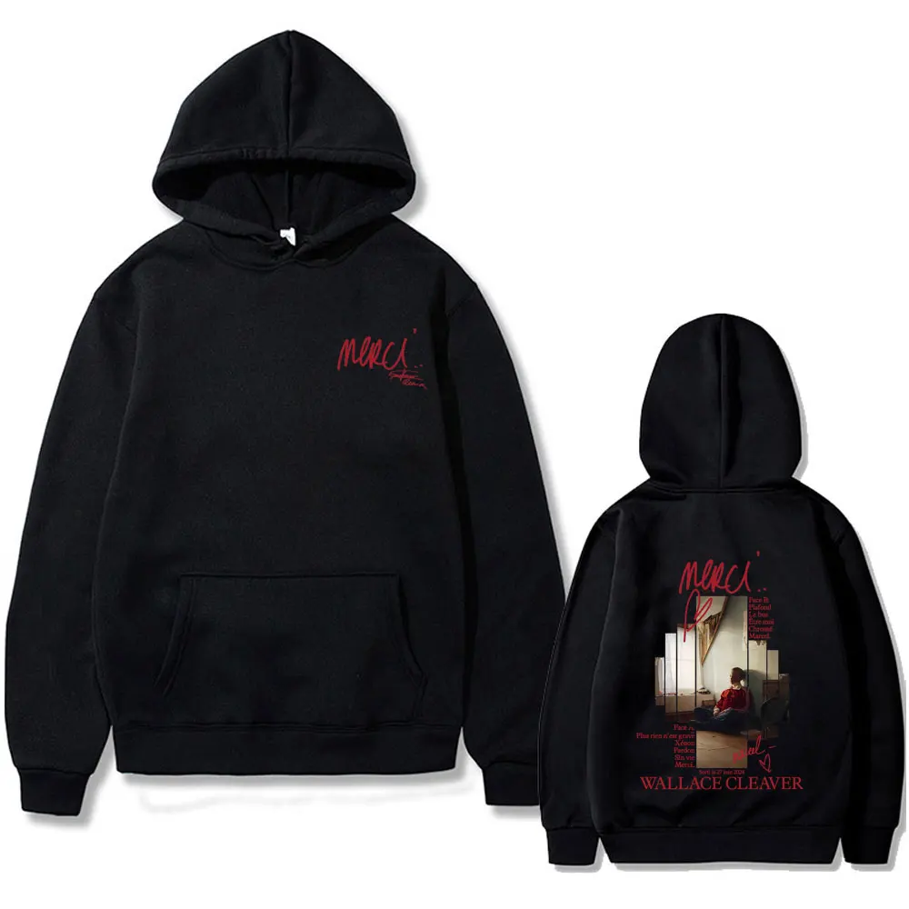 

Rapper Wallace Cleaver Merci Hoodie Men Women Hip Hop Fashion Pop Music Streetwear Male Casual Fleece Vintage Pullover Hoodies