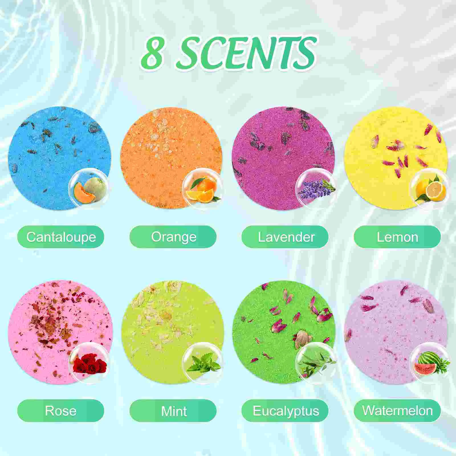 8 Pcs Aromatherapy Shower Piece Relief Mood Tool Steamer Tablet Toddler Hotel Natural Women Sea Child