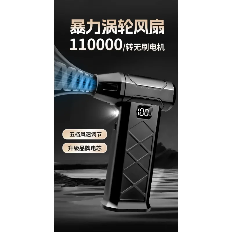 Mini Handheld Brushless Turbo Fan 110000 130000Rpm High Speed Portable Outdoor Lighting Blower For Dust Cleaning Outdoor