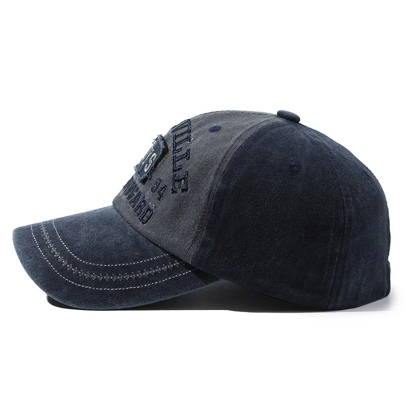 Men's and Women's Washed Cotton NYS Embroidery Versatile Vintage Baseball Cap Casual Ins Trendy Sun Protection Duckbill Cap