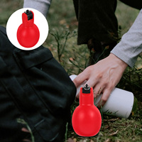2pcs Survival PVC Hand Squeeze Portable for Outdoor Camping Hiking Emergency Bright Outdoor Survival Whistle Color Small