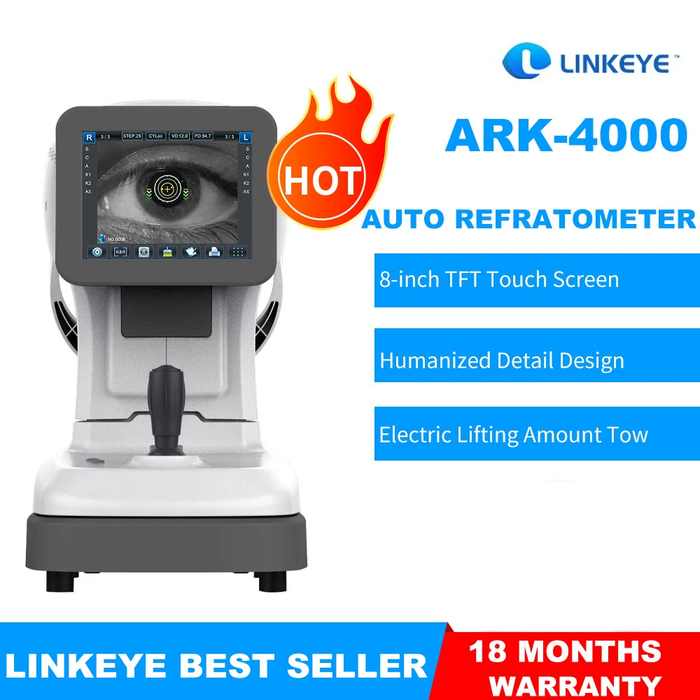 Peralatan Refraktometer Otomatis Layar LCD 8 inci Digital Refraktometer Otomatis Printer PD Peralatan Optik Mata