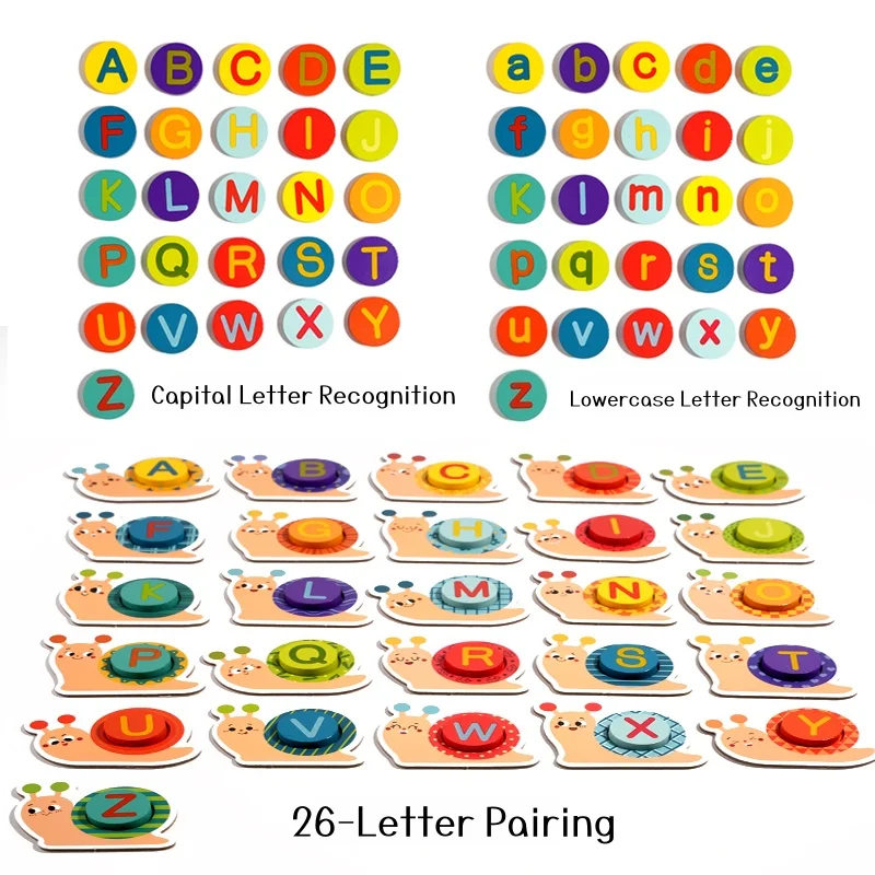 لعبة مطابقة الحروف الأبجدية الحلزون، حلزون حروف متعددة لتتناسب مع الأطفال تعلم الحروف من خلال اللعب - متعة فائقة! #3