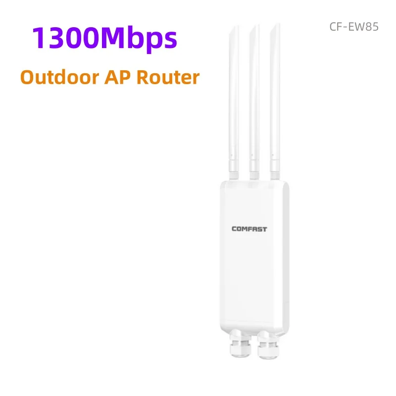 comfast roteador ap externo dual dand ponto de acesso wifi sem fio suporte gigabit cobertura de longo alcance poe dual dand 24g 58ghz 1300mbps 01