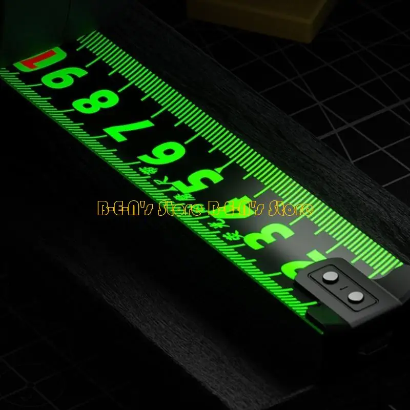Y1AD Tape Measure Self-Locking Steel Tape Ergonomic Designing and Fluorescent Numbers