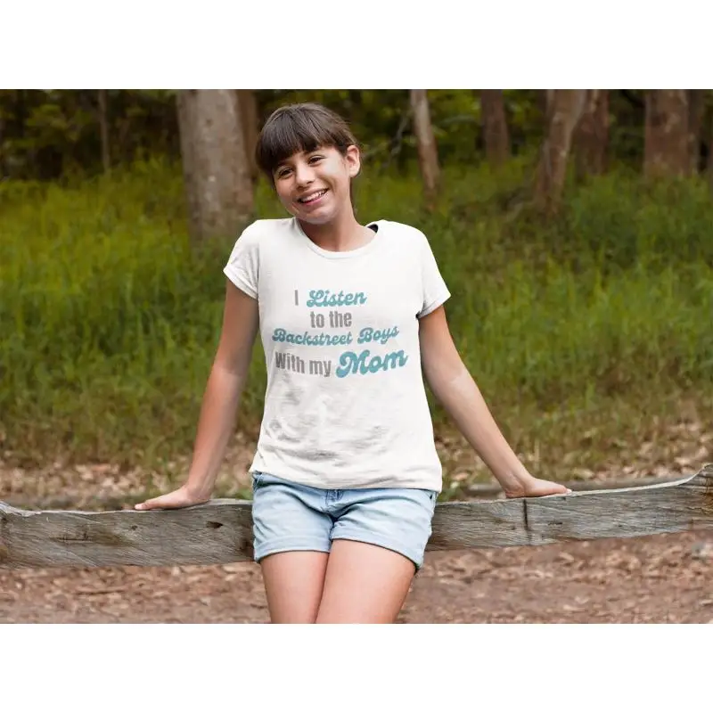

Backstreet Boys Kids T Shirt I Listen To The With My Mom Perfect For Music Lovers Concert Wear Fun Family