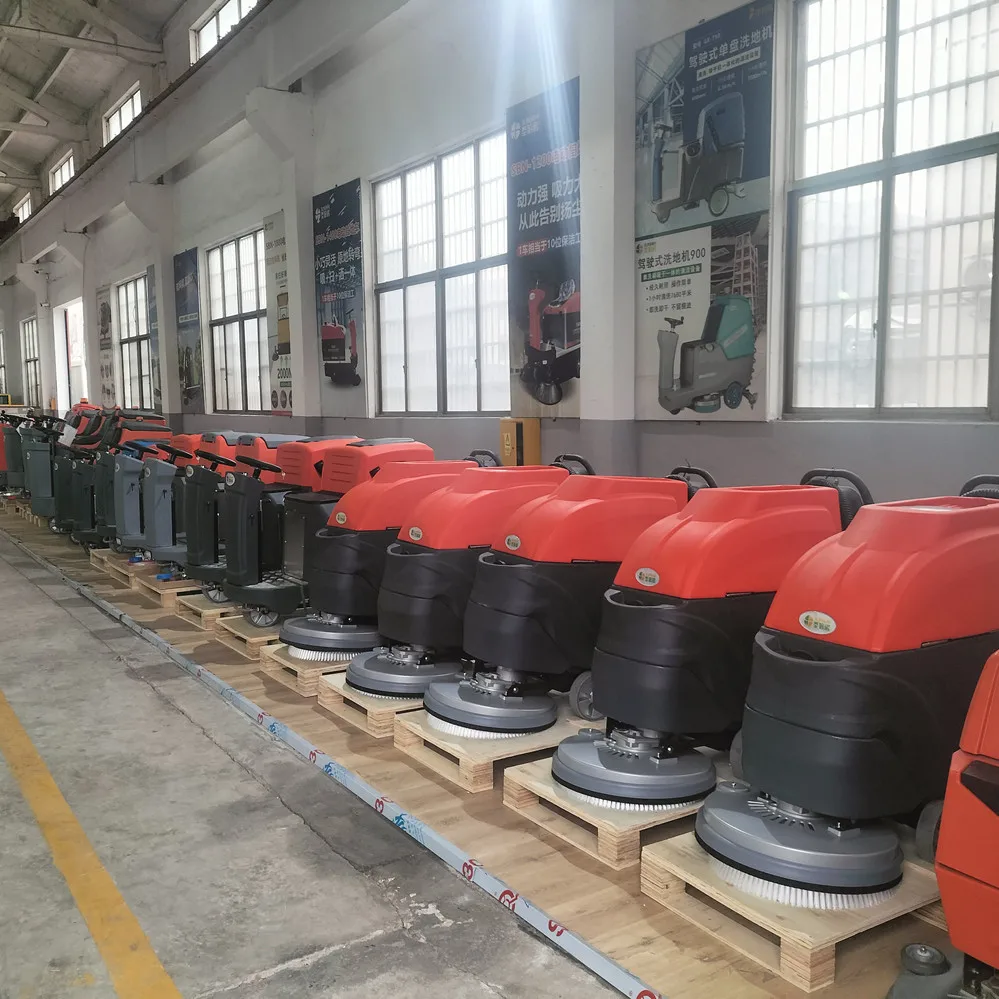 Electric Floor Scrubber for Warehouse Factory Handle Floor Cleaner Machine Warehouse Cleaning Equipment