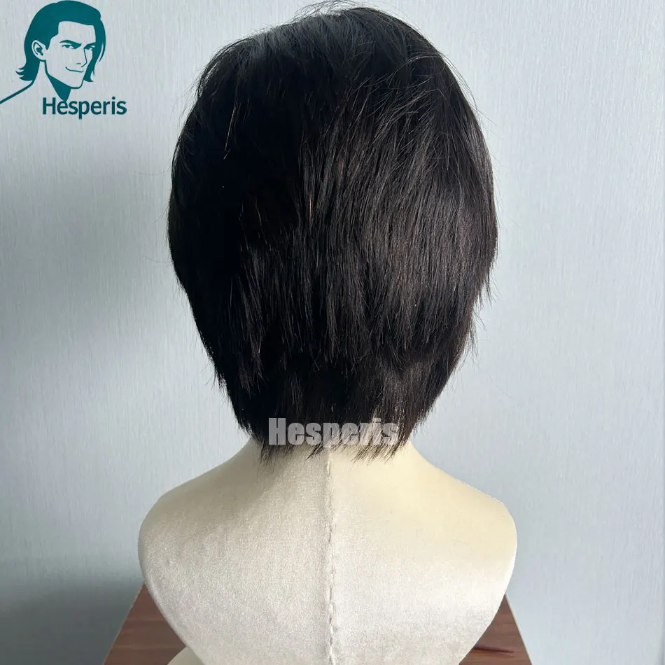 Hesperis قبل تصفيف شعر مستعار للرجال قص الشعر شعر مستعار دانتيل كامل للرجال شعر بشري بديل الباروكات جاهز لارتداء قطعة شعر طبيعية ريمي