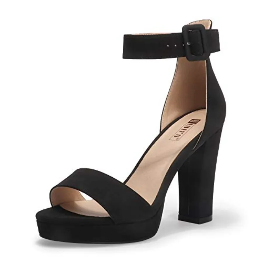 

Women's IN4 Sabrina Platform Chunky High Heels Ankle Strap Heeled Sandals Wedding Party Dress Shoes