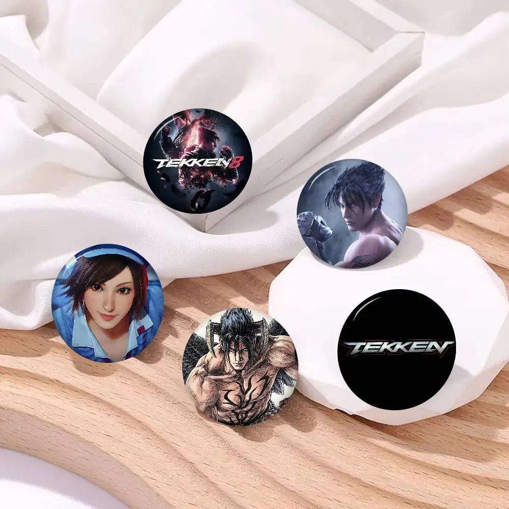 GAME Tekken Anime Brooches Cute Cartoon Badge Jacket Jeans Lapel Pin Gift Accessorie