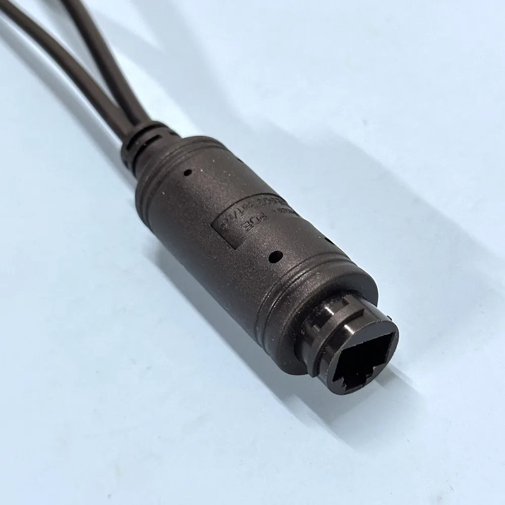 Waterproof POE Splitter Adapter Cable 48V to 12V Outdoor Standard Power Adapter Cable Supply Injector for IP Camera