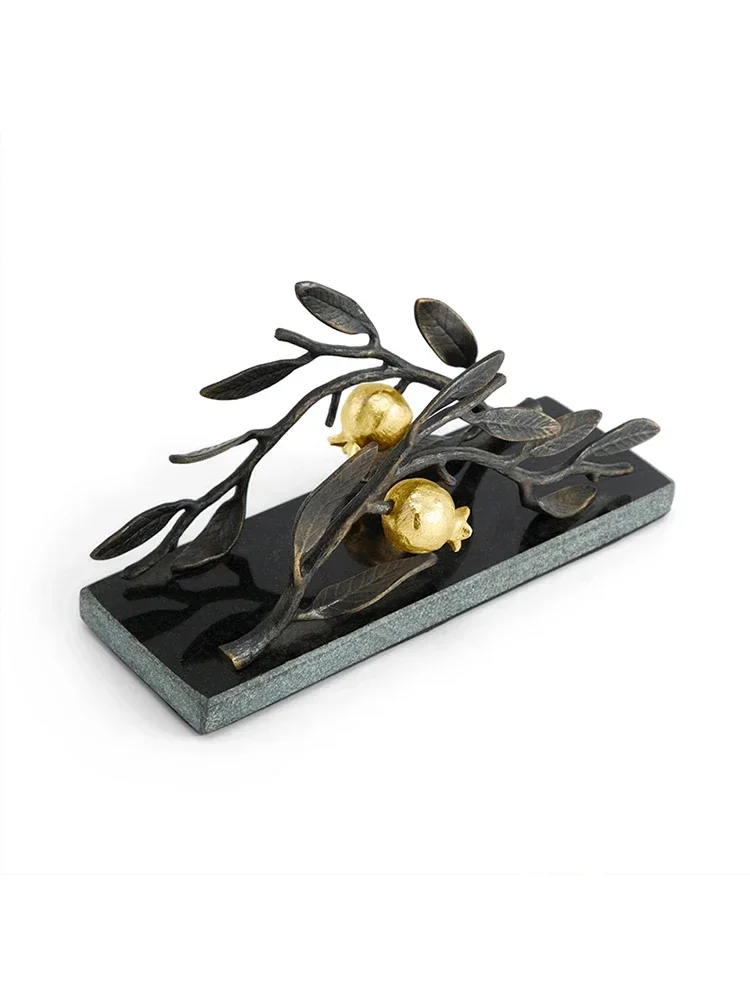Calla lily napkin holder tissue box stainless steel western-style retro handmade