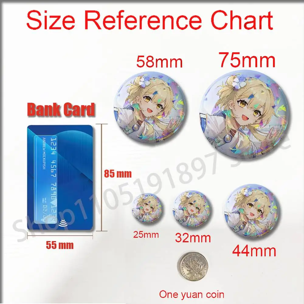 Lumine Genshin Impact Insignia Badge Case For Accessories Ornament 44mm 32mm 58mm Round Pin Brooch