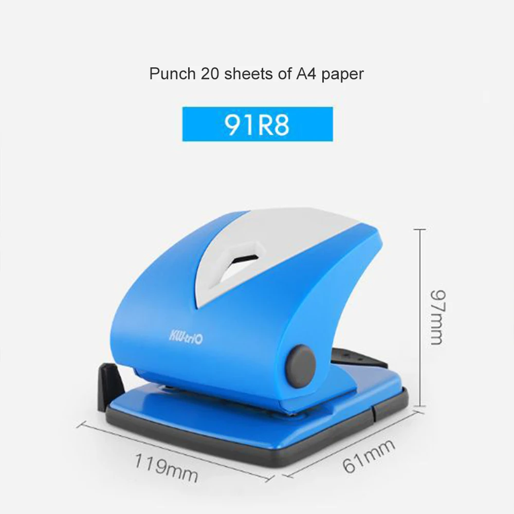 Creative 2-hole Paper Punch For Daily Document Diy Book Paper Cutter 20-sheet Puncher Craft Machine Offices Stationery 91R8