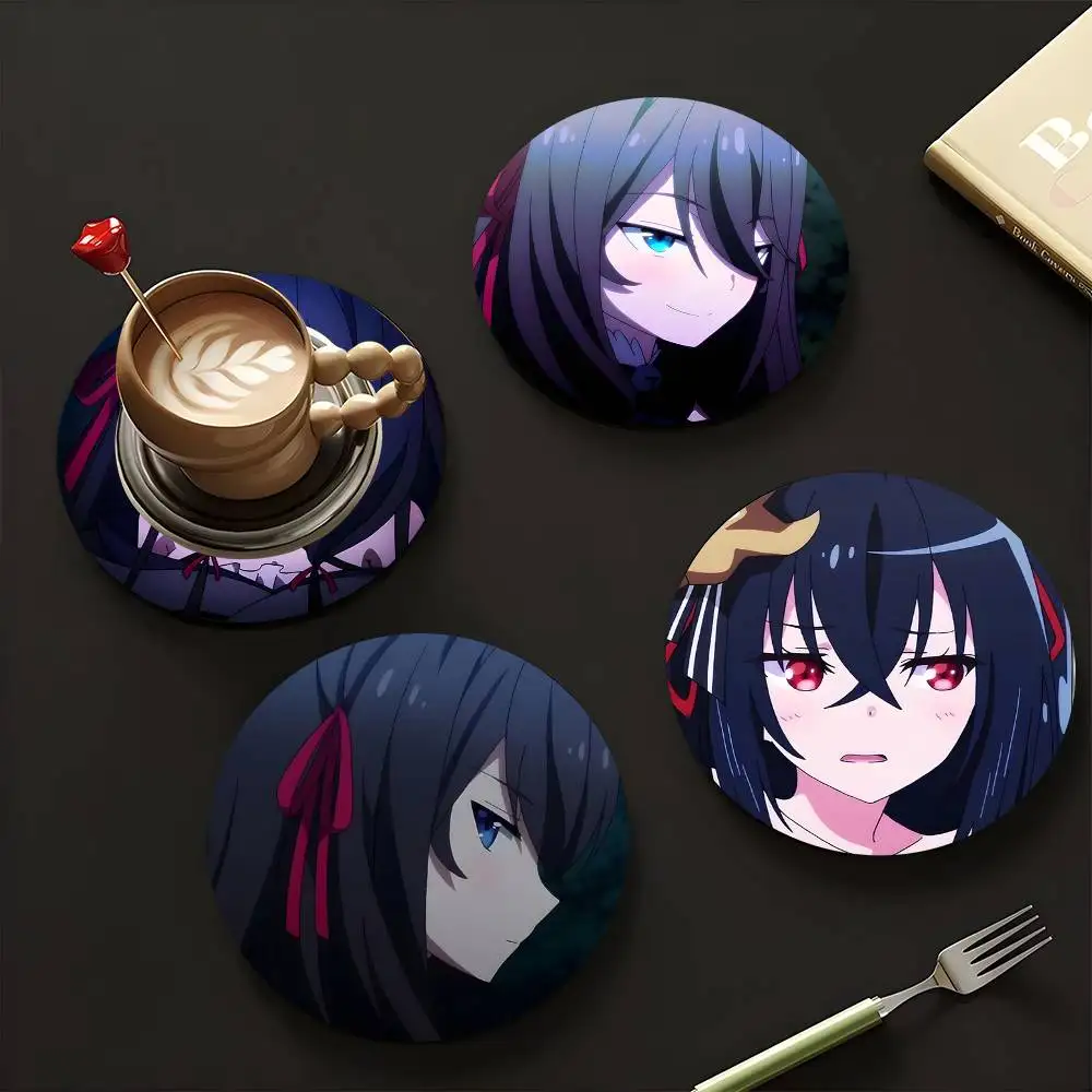 1pc Yoruka Kirihime Anime Characters Wooden Coaster Colour Printing Cup Mat Home Desk Decoration Gifts