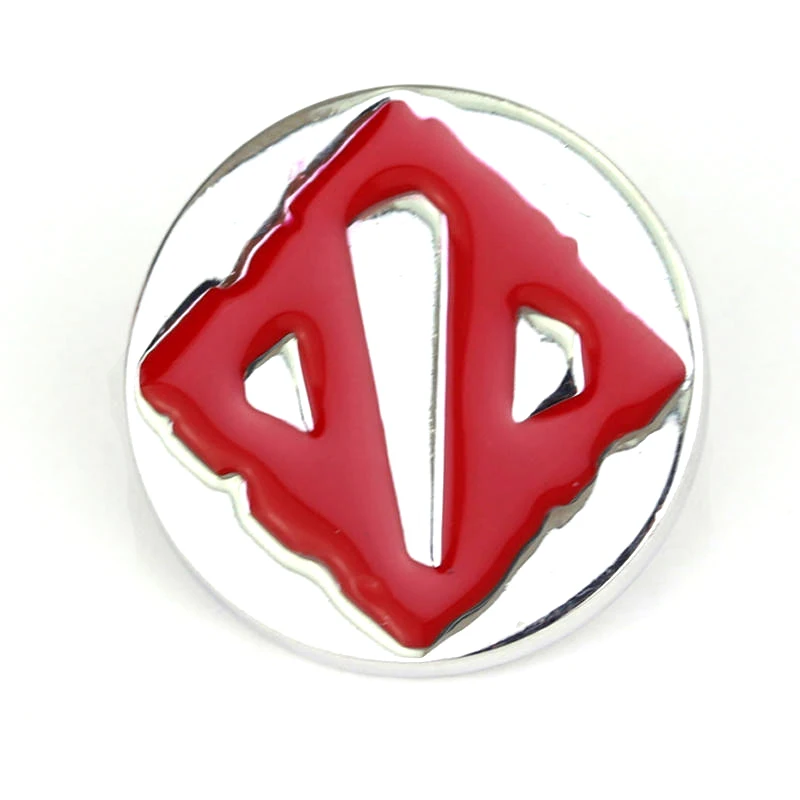 Dota 2 Brook Online Game Dota2 Classic Logo Square Shape Pendant Brook 2 Colors Gift Fashion Badge Pin Jewelry