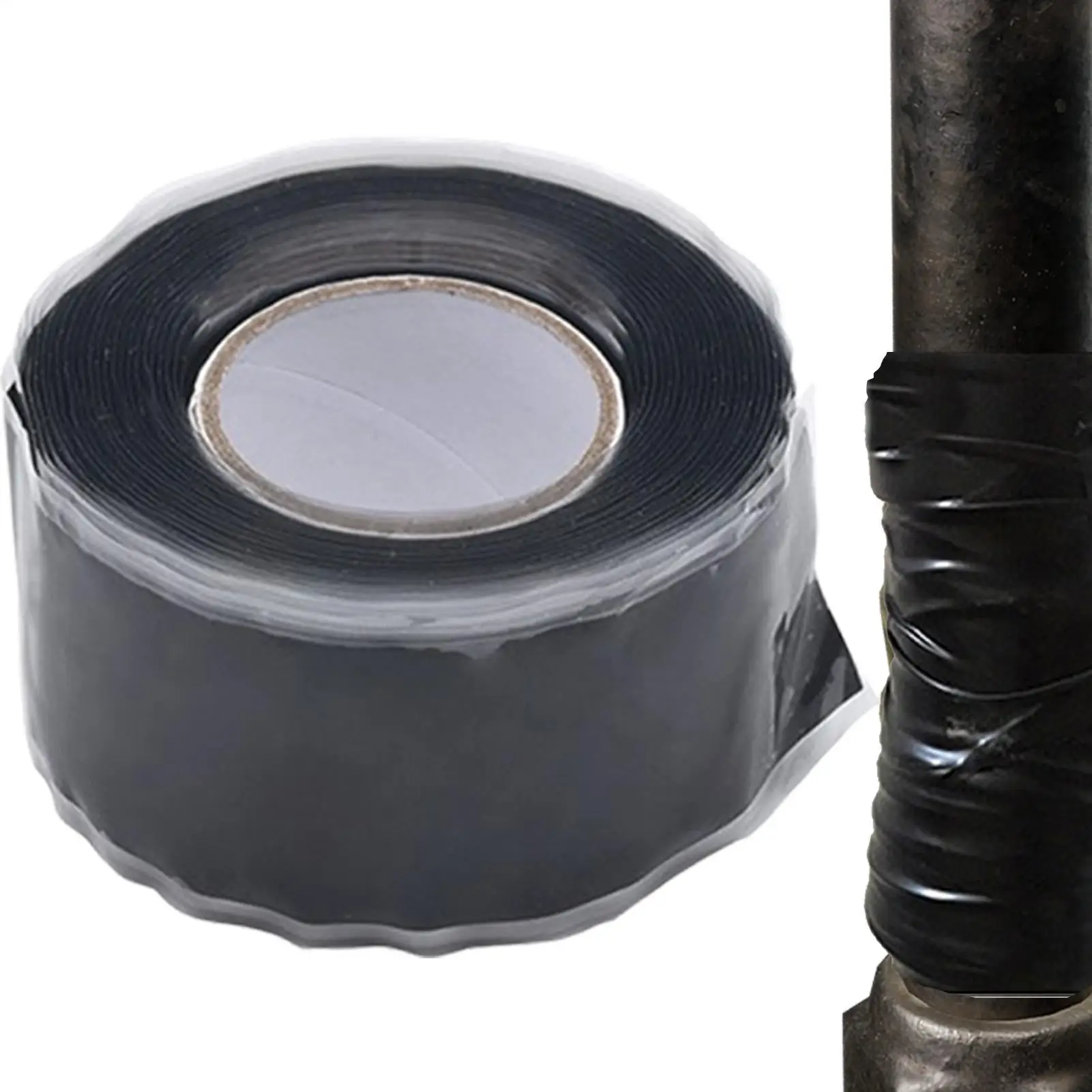 Insulated Fusing Tape 150cm Heat Resistant Waterproof Adhesive Wrap Water Pipe Repair Tape for Plumbing Automotive Electrical