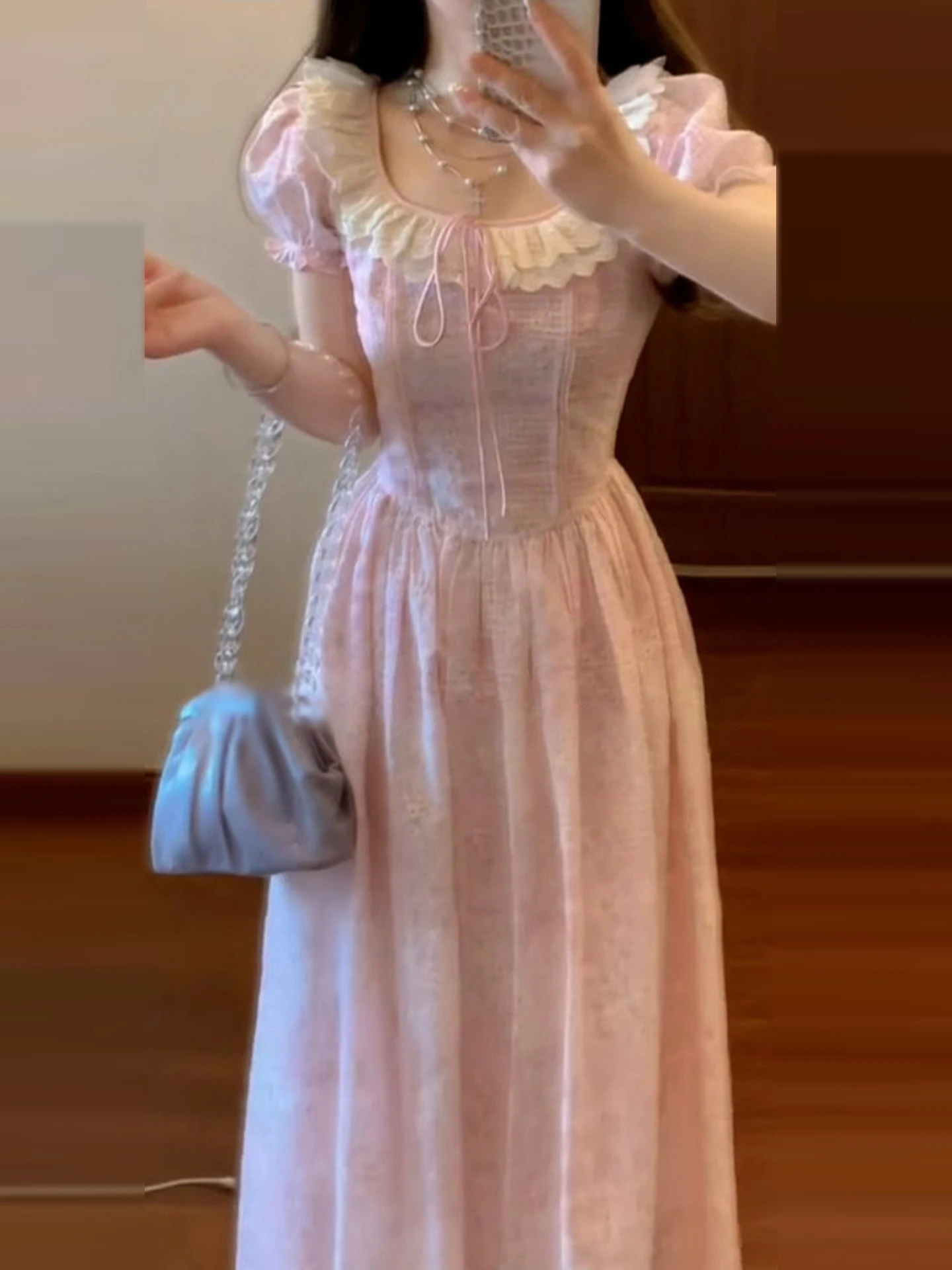 Ele rose bulle Sve Dr femmes longue été nouveau Sle Ci trajet décontracté Cam Tour op a-ligne Stand Fit