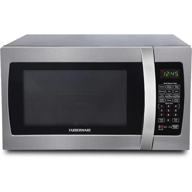 Farberware FMO13AHTBKI Professional 1.3 Cu. Ft. 1100-Watt Microwave Oven with Sensor, Stainless Steel