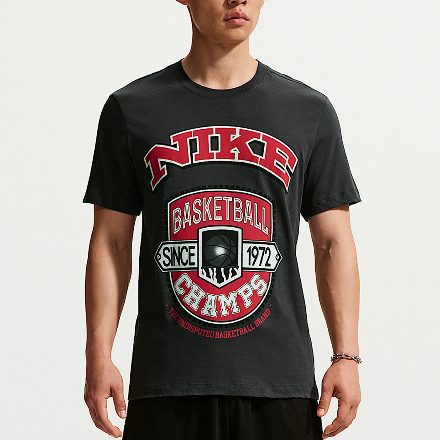 Nike genuine men's sports round neck letter printed comfortable short sleeved T-shirt IM5051-045