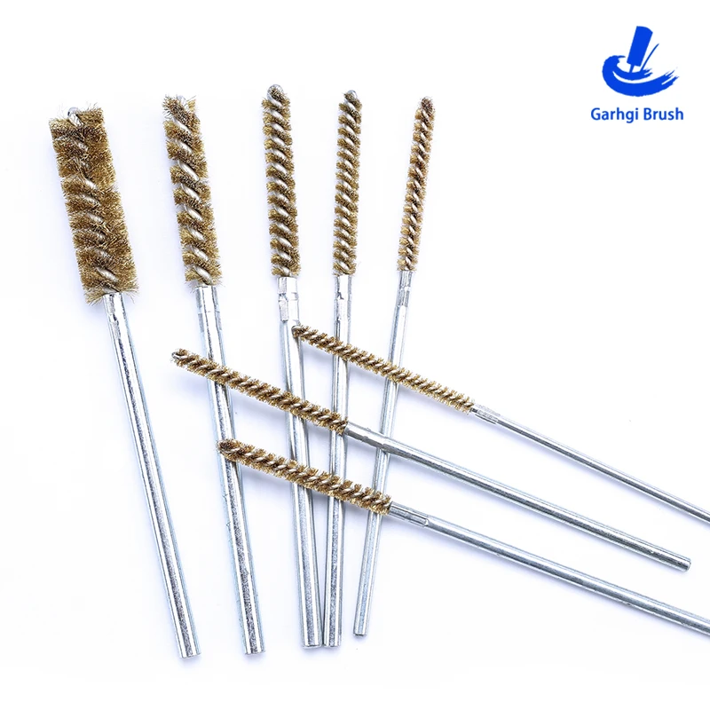 DIY Drill Twisted-in-Wire Brushes 60x160mm Copper Wire Tube Brush Inner Diameter Deburring Polishing Cleaning Brass Pipe Cleaner