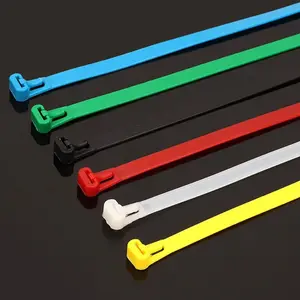 Tie cáp zip bằng nhựa có thể tái sử dụng, nylon có thể bọc dây đai, trượt lỏng, tổ chức tái chế, gói có thể tháo rời, 50 chiếc, 5x200 10 Doanh số chính có thể quần short - №1