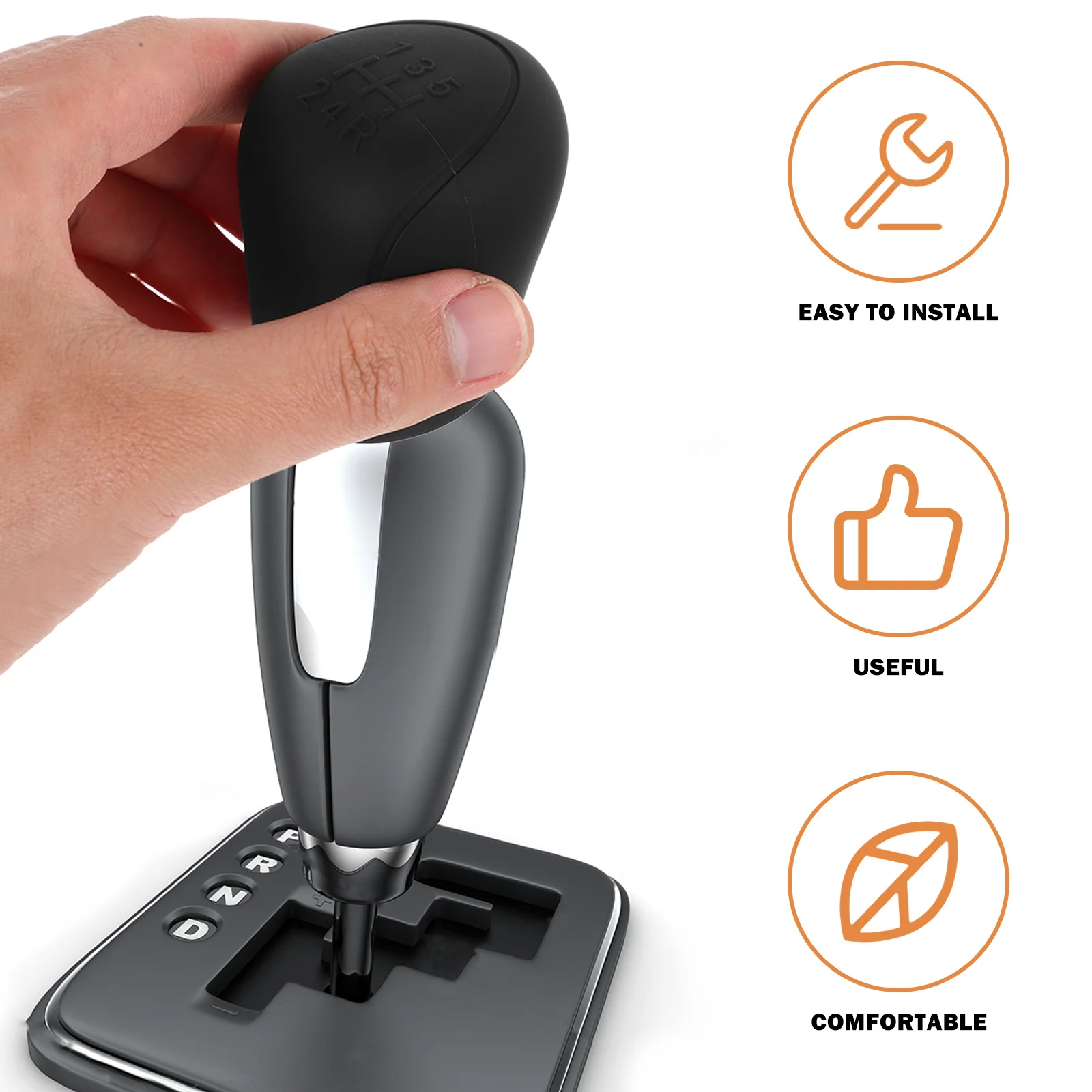 

Universal Soft Silicone Gear Shift Knob Cover Anti-Slip Wear-Resistant Car Gear Shifter Protector Auto Interior Accessory