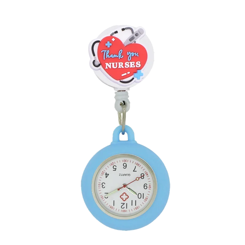 YIJIA Medical Logo Retractable Badge Reel YOYO Watche for Nurse with Silicone Case and Luminous Pointer