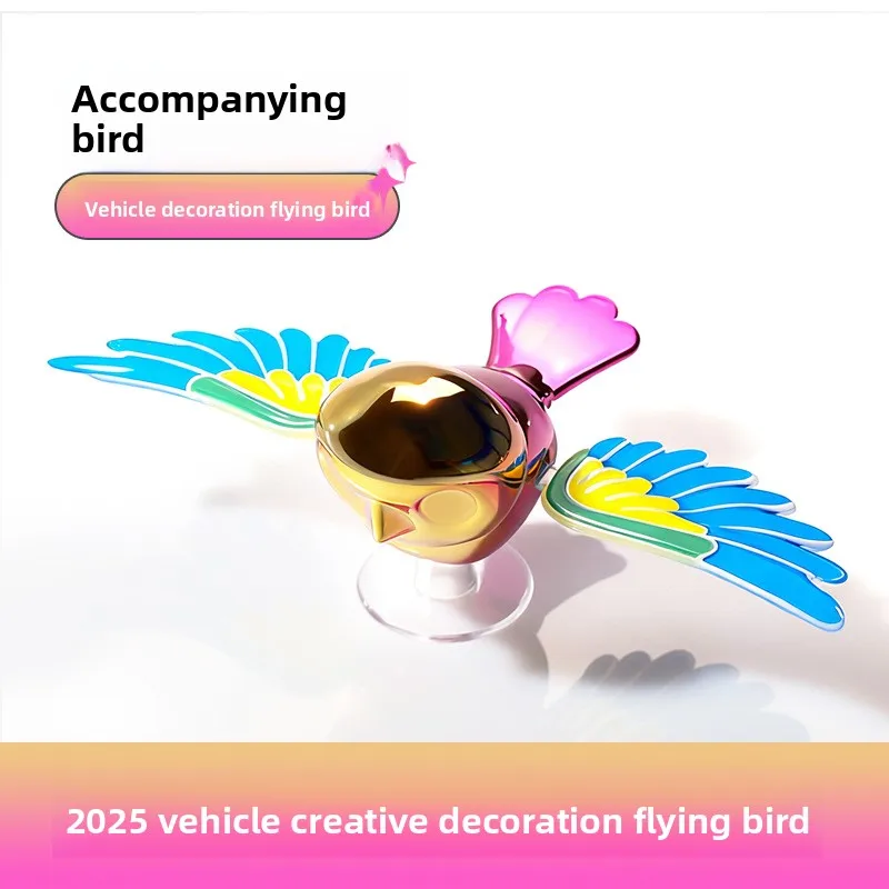 

[Movable Wings] 3D Three-dimensional Decoration of Accompanying Birds, Car Rearview Mirror, Wind Power-free Creative Decoration