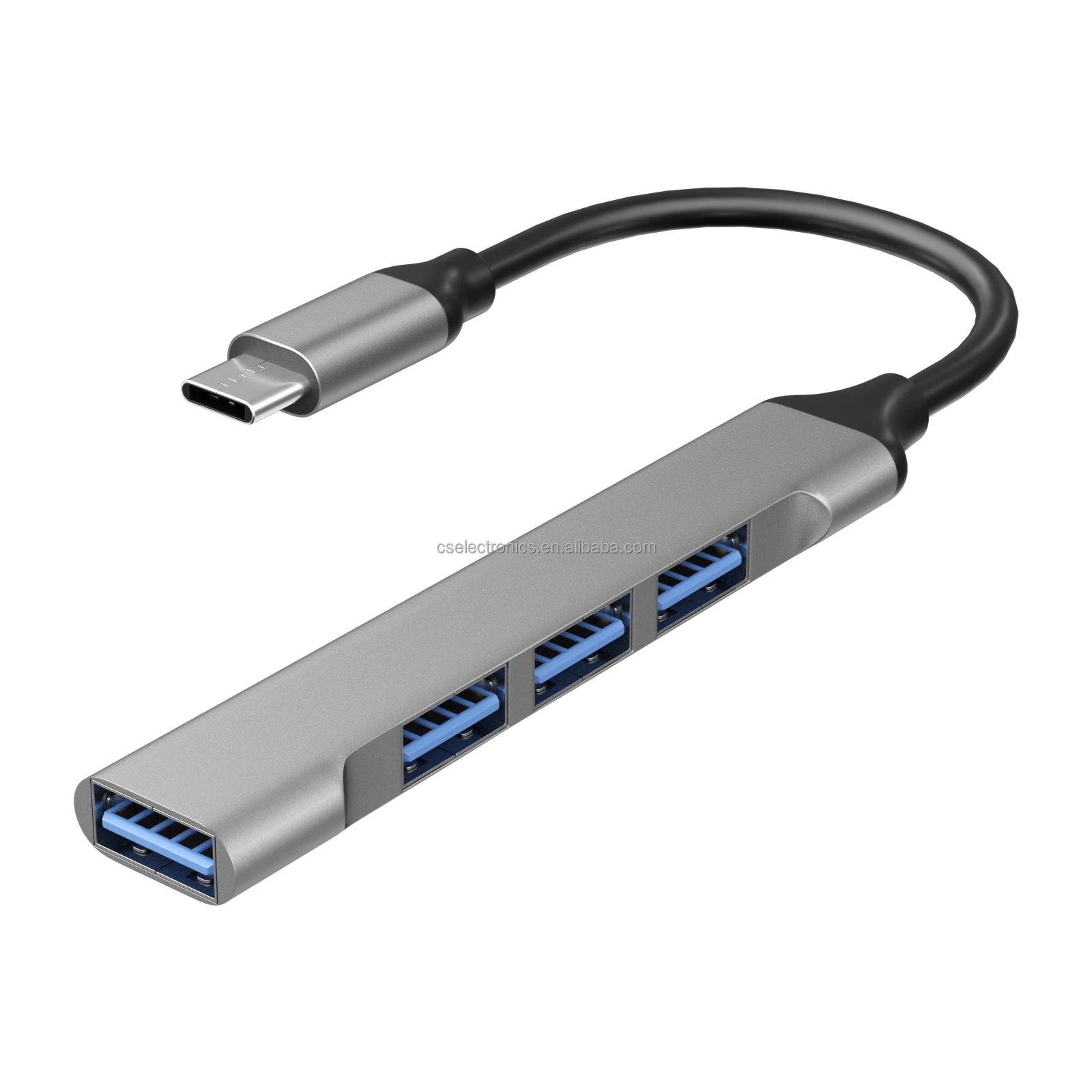 10 قطعة سليم 4 ميناء USB-C إلى USB-A محور قاعدة توصيل المحطة تنوعا نوع-C إلى 4 USB2.0 محول نقل البيانات عالية السرعة لأجهزة الكمبيوتر المحمولة و Ta #1