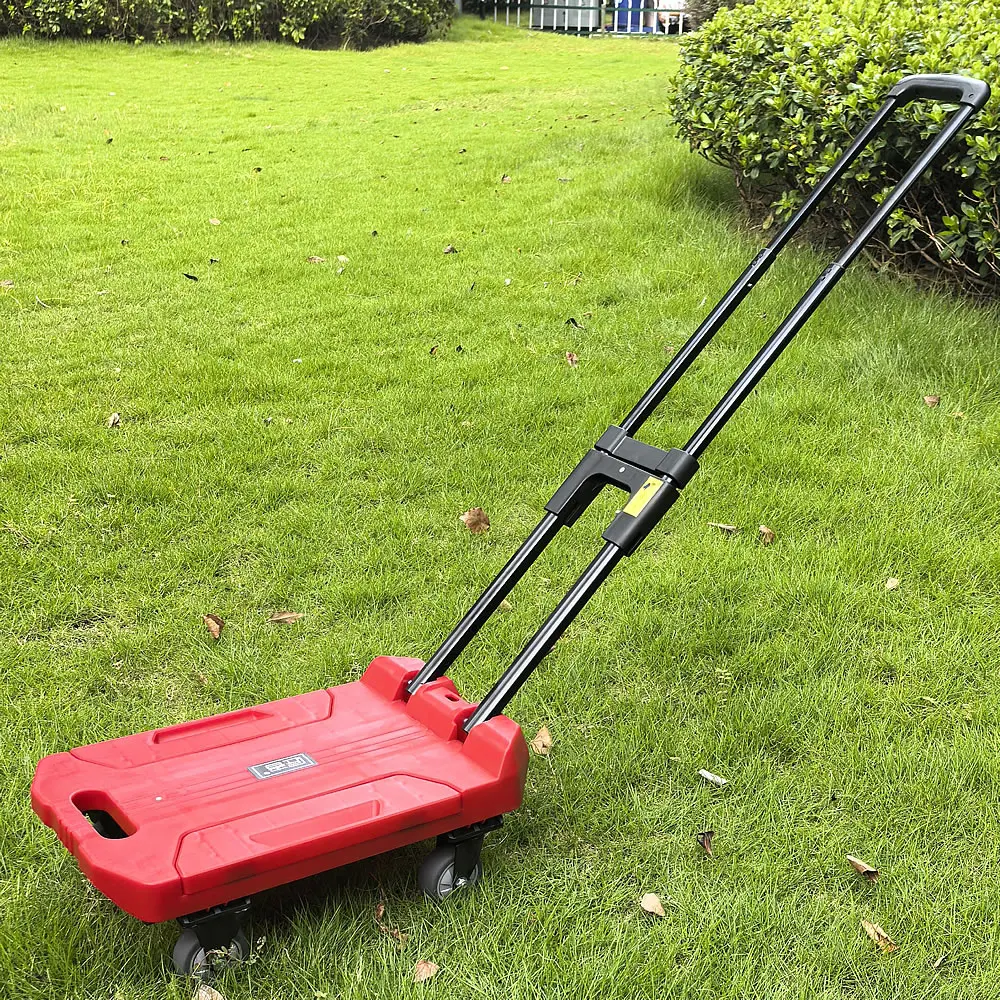 

Applicable to Hand-pulled Cart Folding Portable Flatbed Car Full Folding Household Luggage Cart Trailer Express Trolley