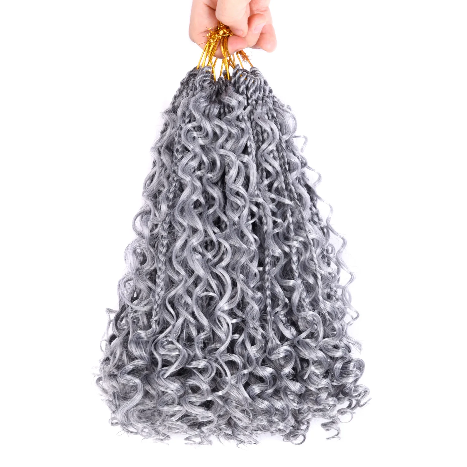 Goddess Box Braids Crochet Hair 10 Inch Pre Looped Boho Crochet