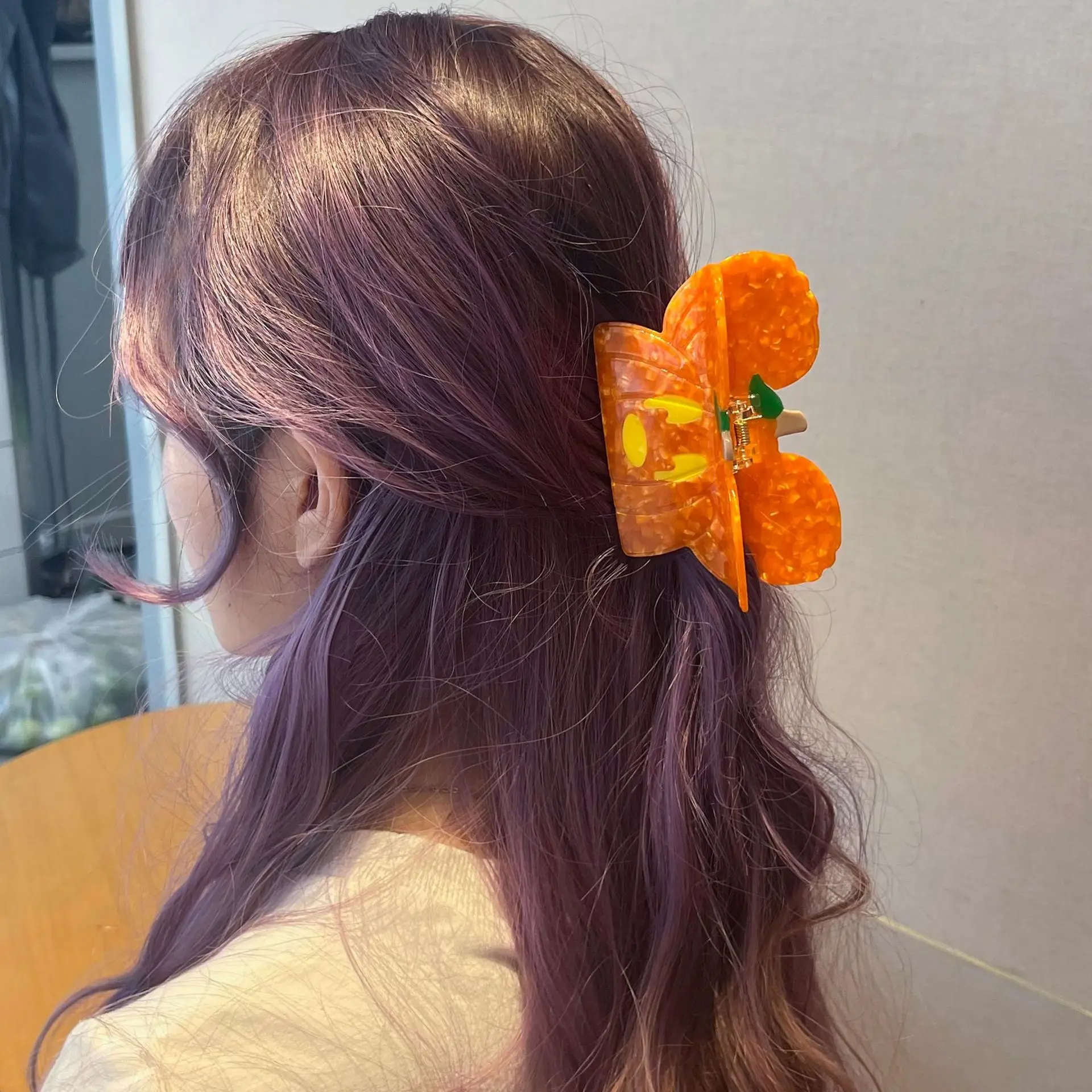 Pince à cheveux en acétate de souris Aliments de dessin animé d'Halloween pour femmes et filles, attrape-cheveux, pince à cheveux princesse crabe, accessoires de mode