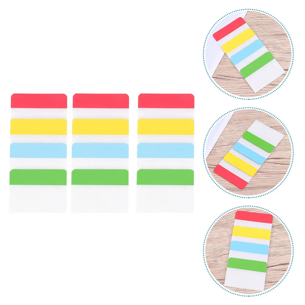 3 set 3 Sets Page Markers Sticky Index Flag Tabs Colored Memo Sticker Bookmarks Repositionable Note Tabs File Index