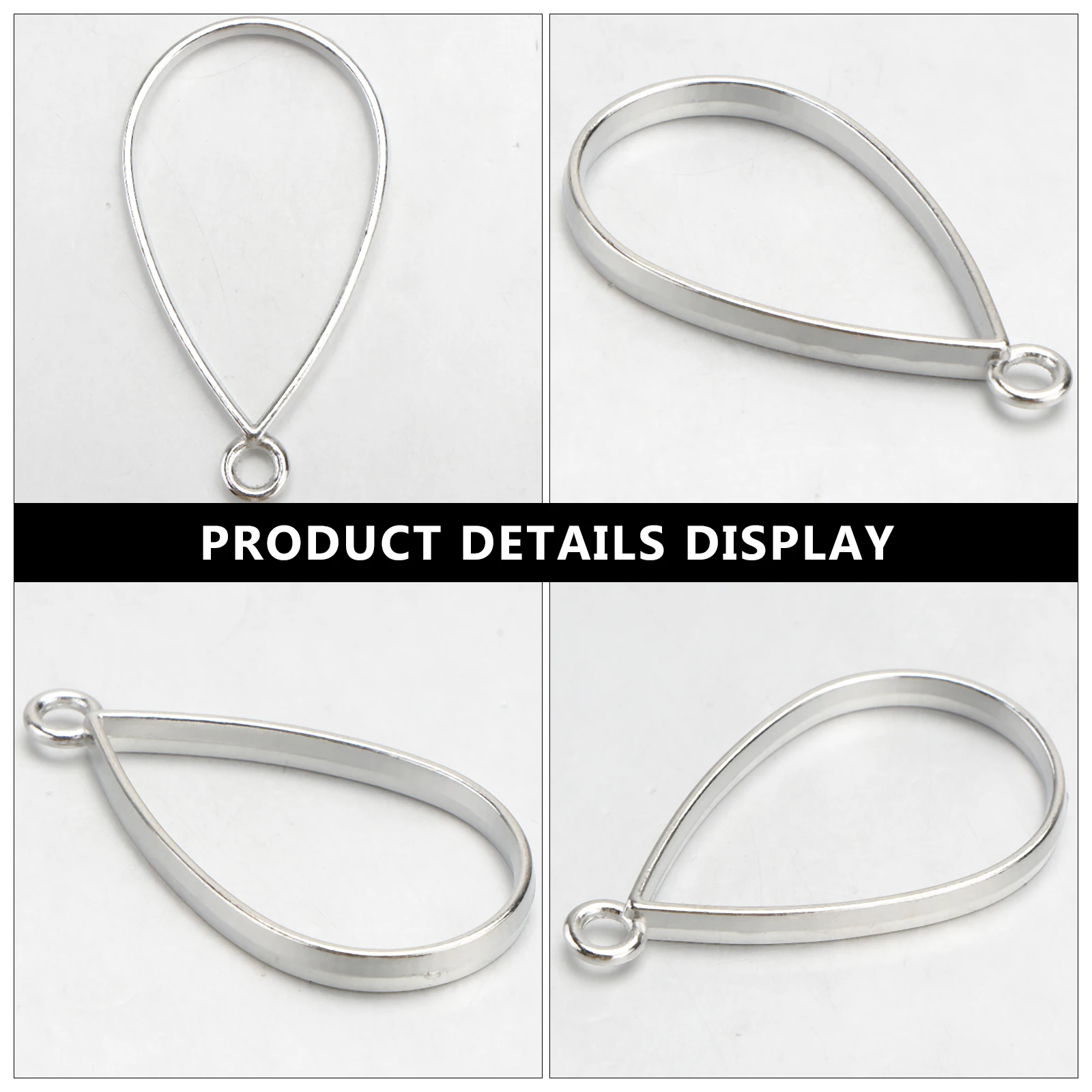 

50Pcs Creative DIY Pendant Frames Jewelry Making Accessories Zipper Hair Ornament Gift Decorative Keychain
