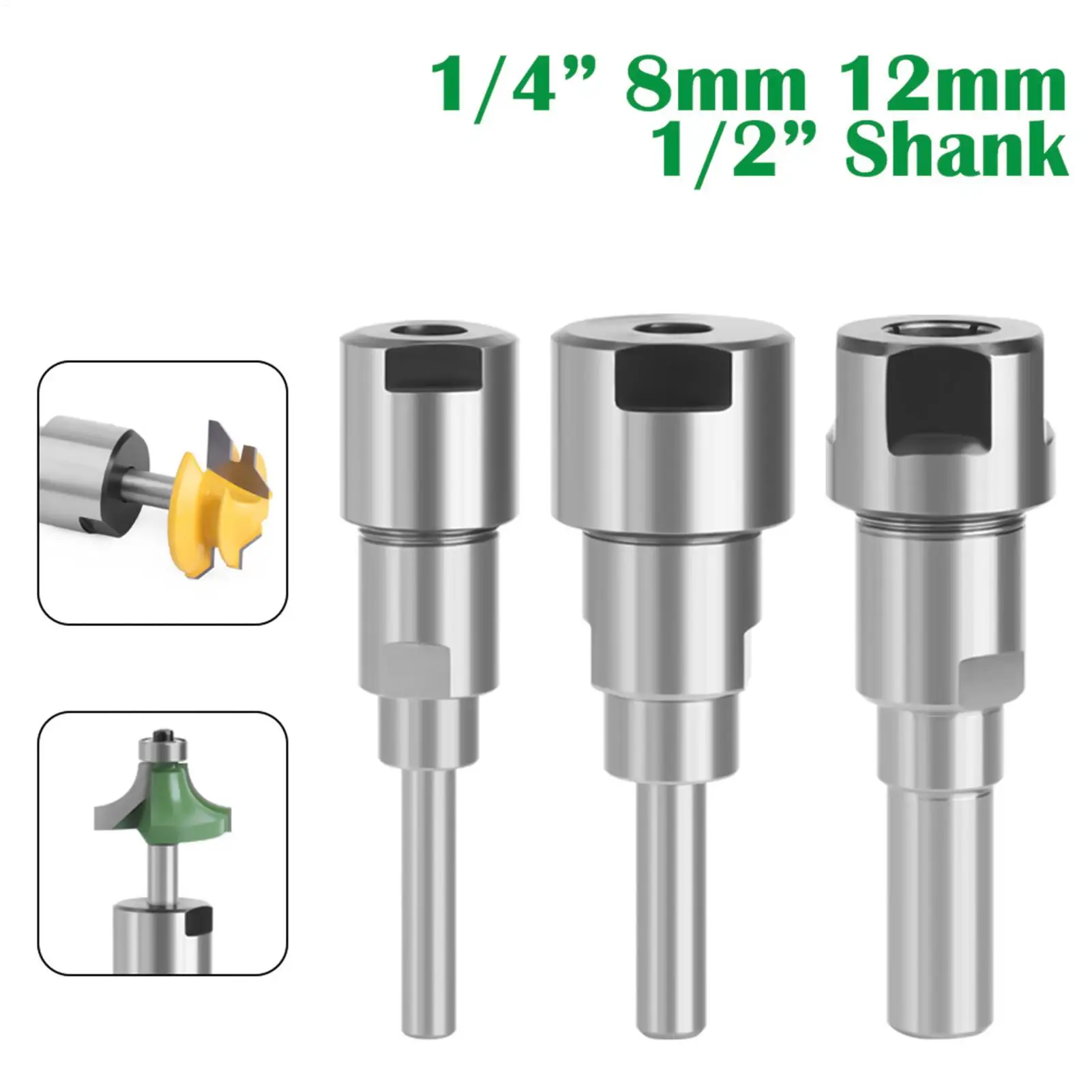 Shaft Extension for Drill Chamfer Chuck Milling Cutter Extension Rod for Wood Engraving Trimming Tight Space Grinding DIY Craft