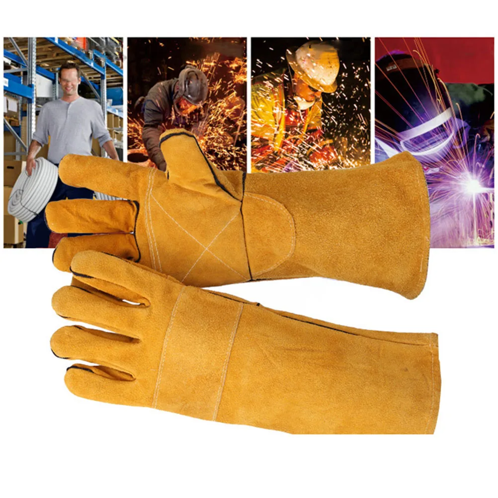 

Welding Gloves Long Sleeve Working High Temperature Resistance Fireproof